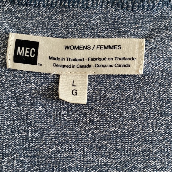 MEC long scoop neck tunic long sleeve organic cotton tencel lyocell Size Large - Picture 4 of 11